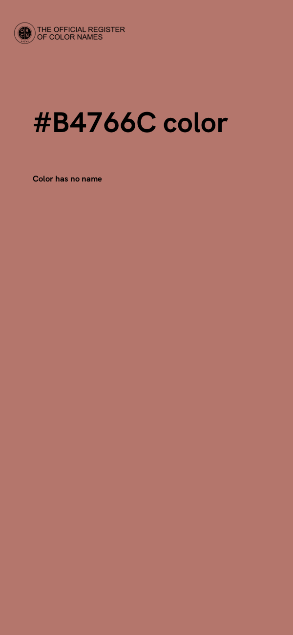 #B4766C color image