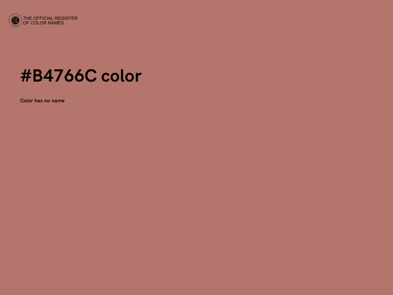 #B4766C color image
