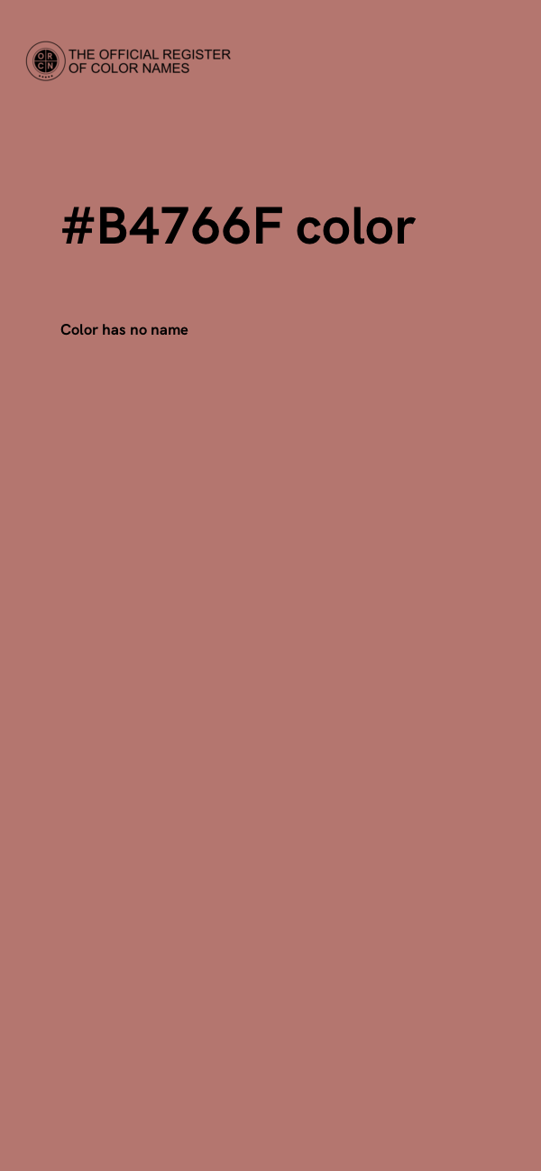 #B4766F color image