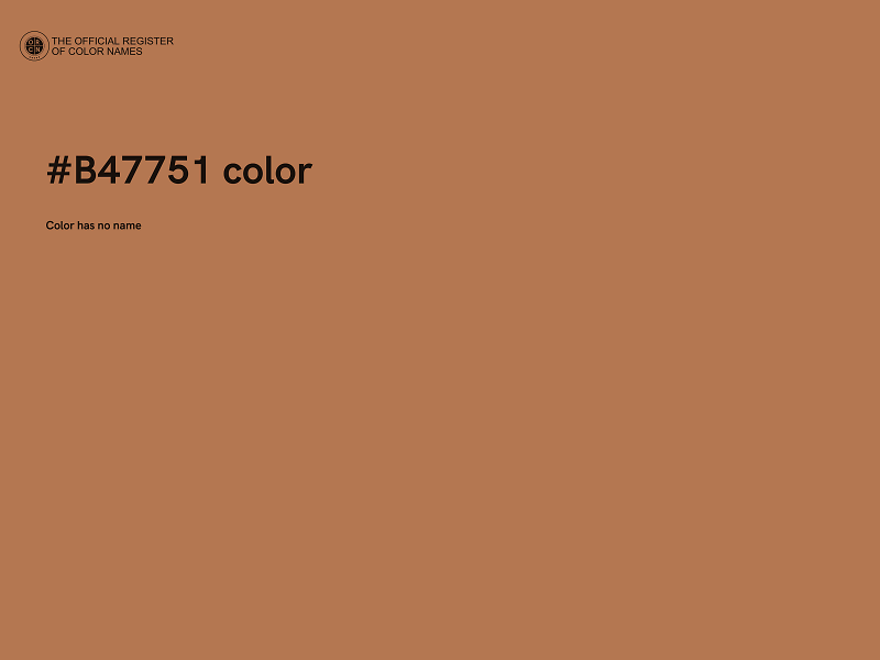 #B47751 color image