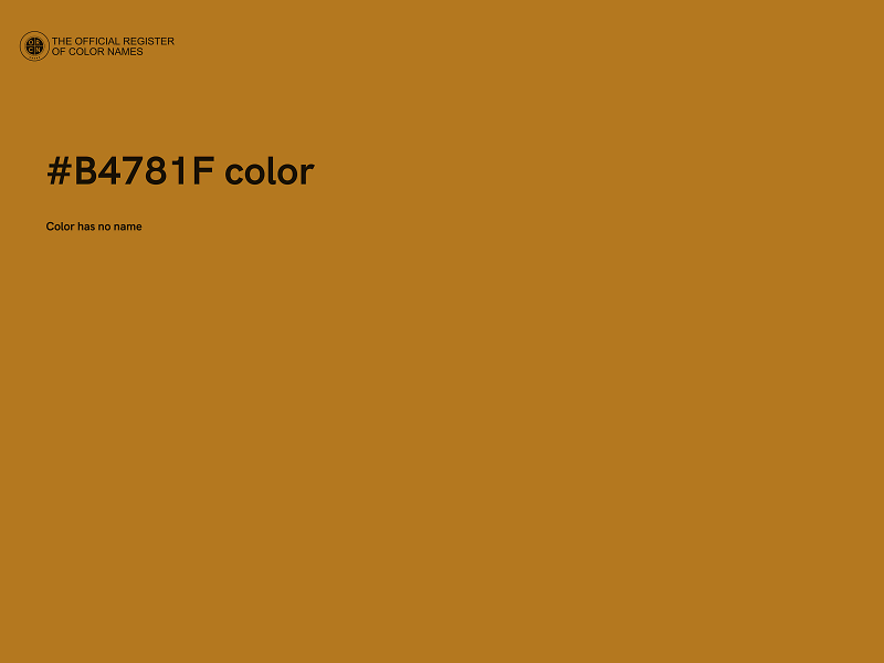 #B4781F color image