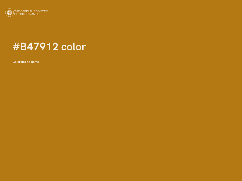 #B47912 color image