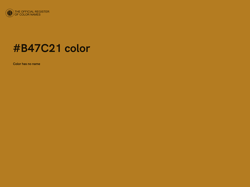 #B47C21 color image