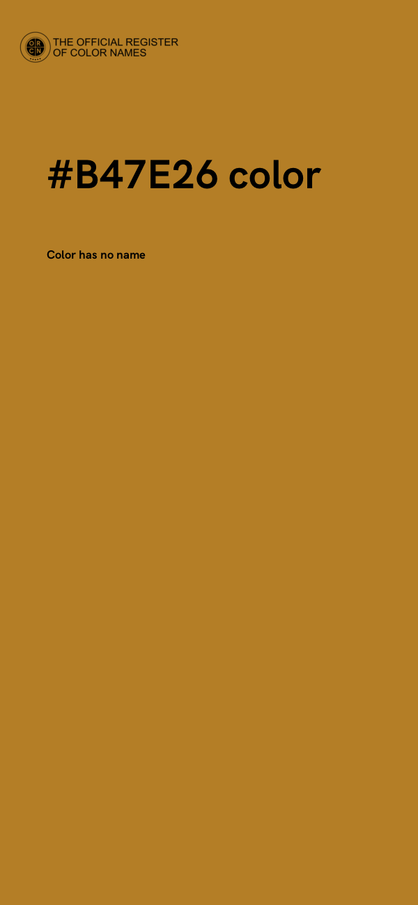 #B47E26 color image