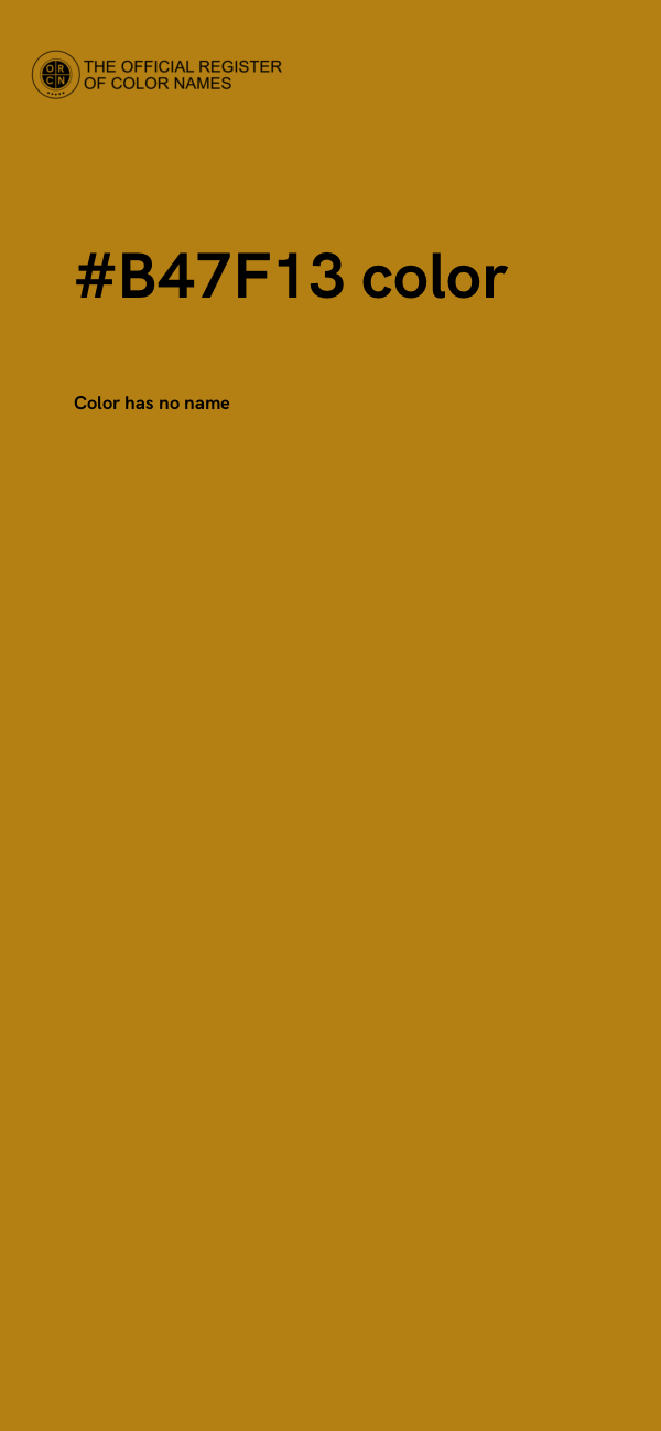 #B47F13 color image