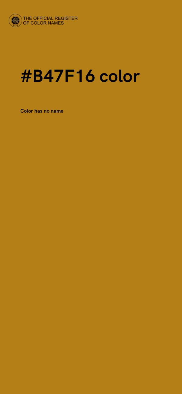 #B47F16 color image