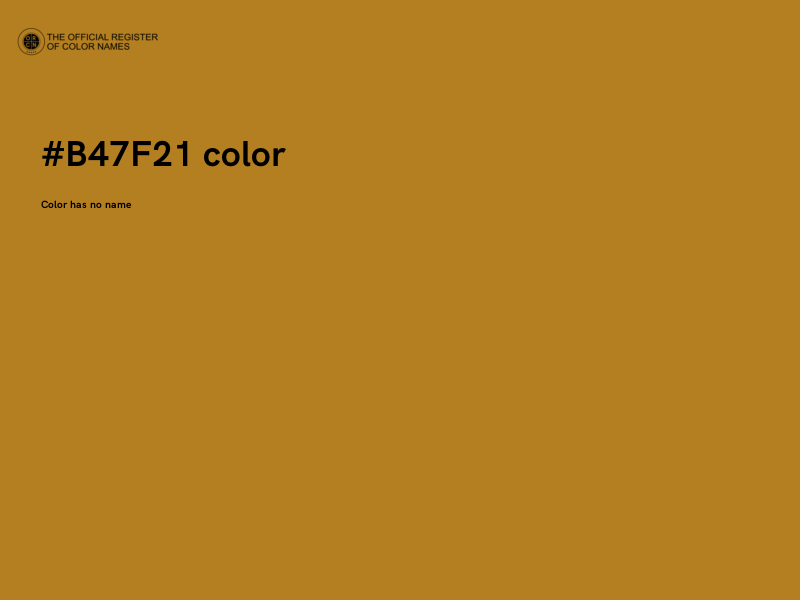 #B47F21 color image