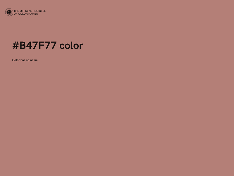 #B47F77 color image