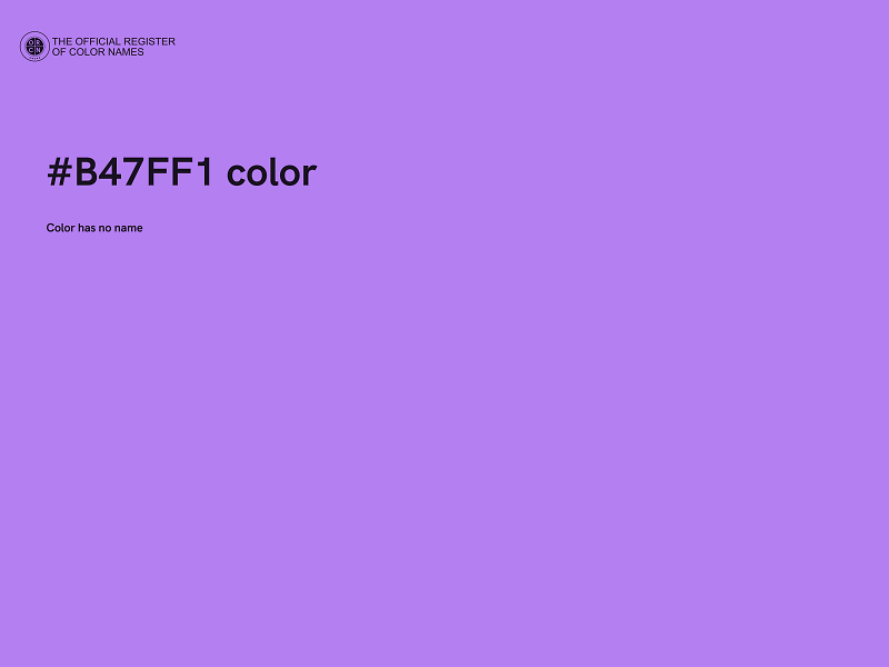 #B47FF1 color image