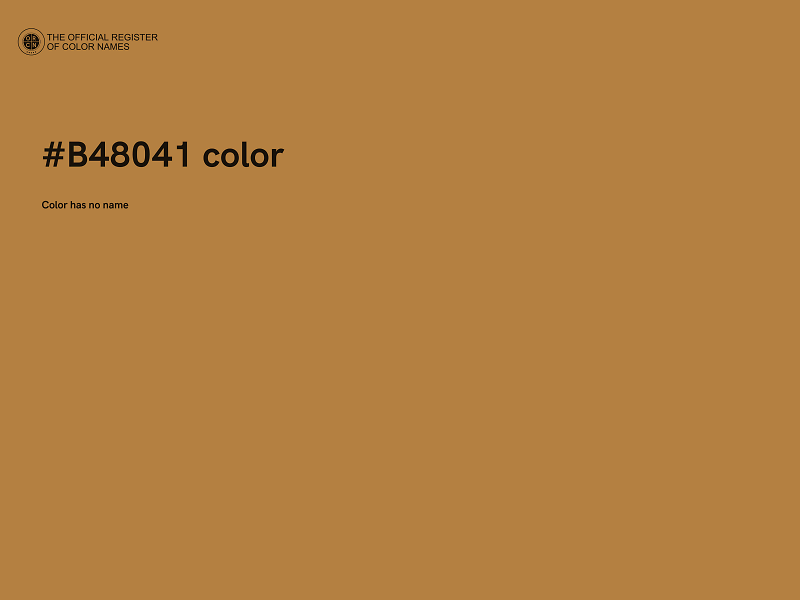 #B48041 color image