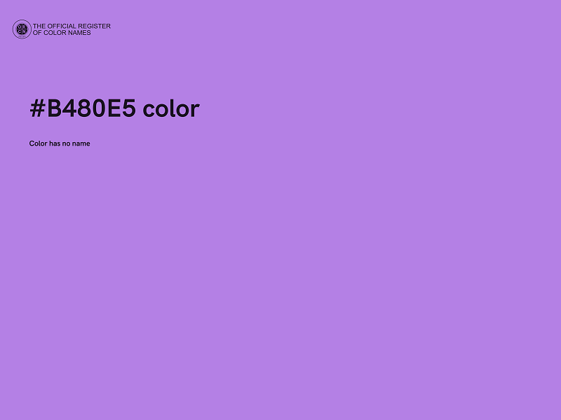 #B480E5 color image