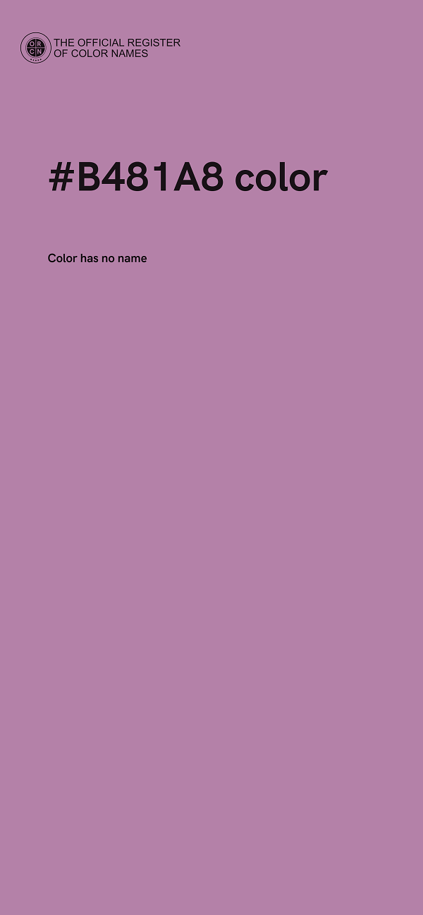 #B481A8 color image