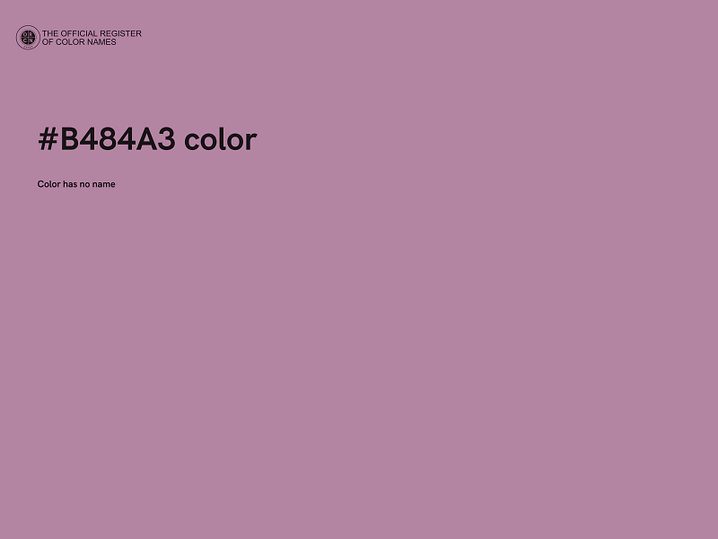 #B484A3 color image