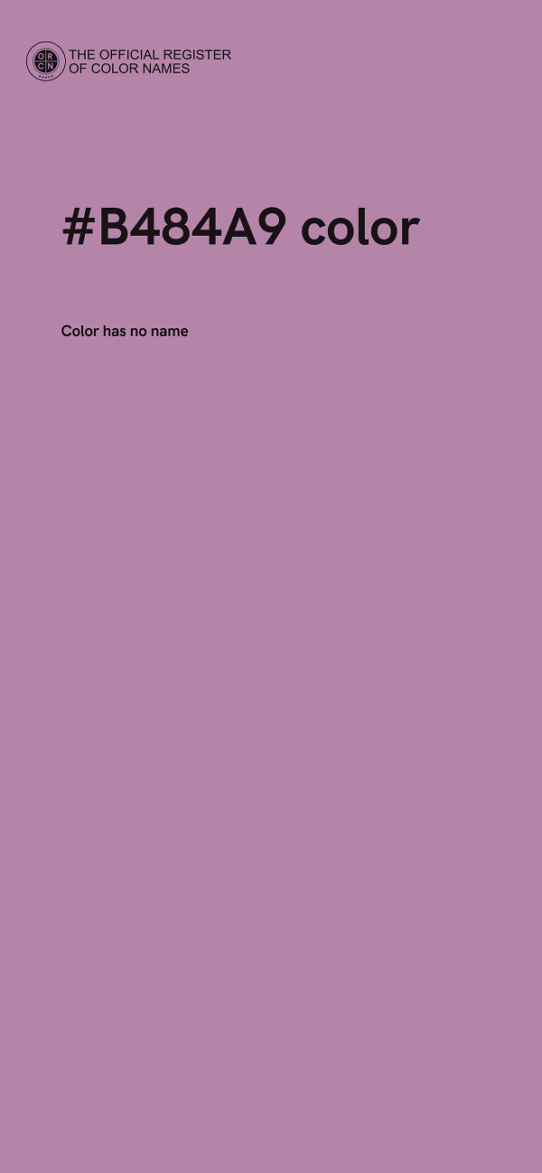 #B484A9 color image