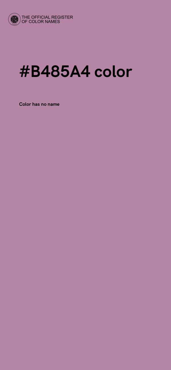 #B485A4 color image