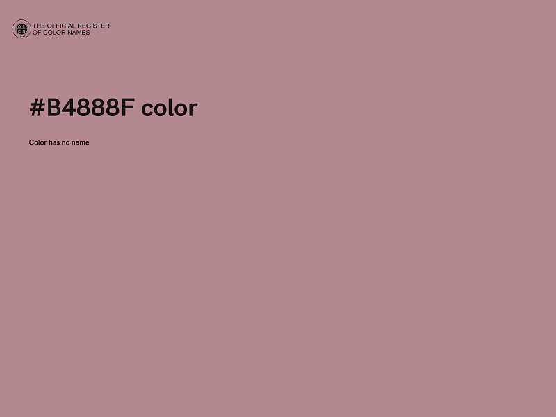 #B4888F color image