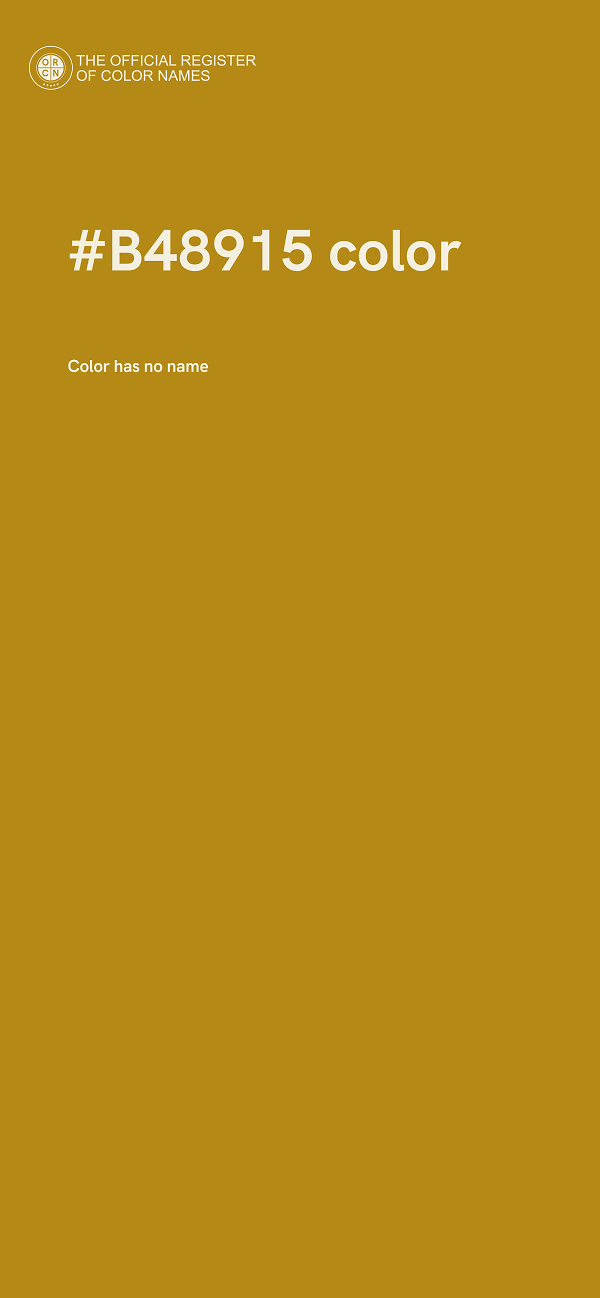 #B48915 color image