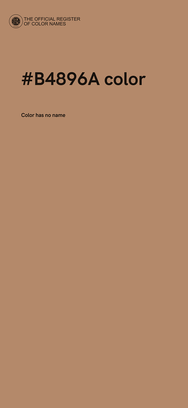#B4896A color image