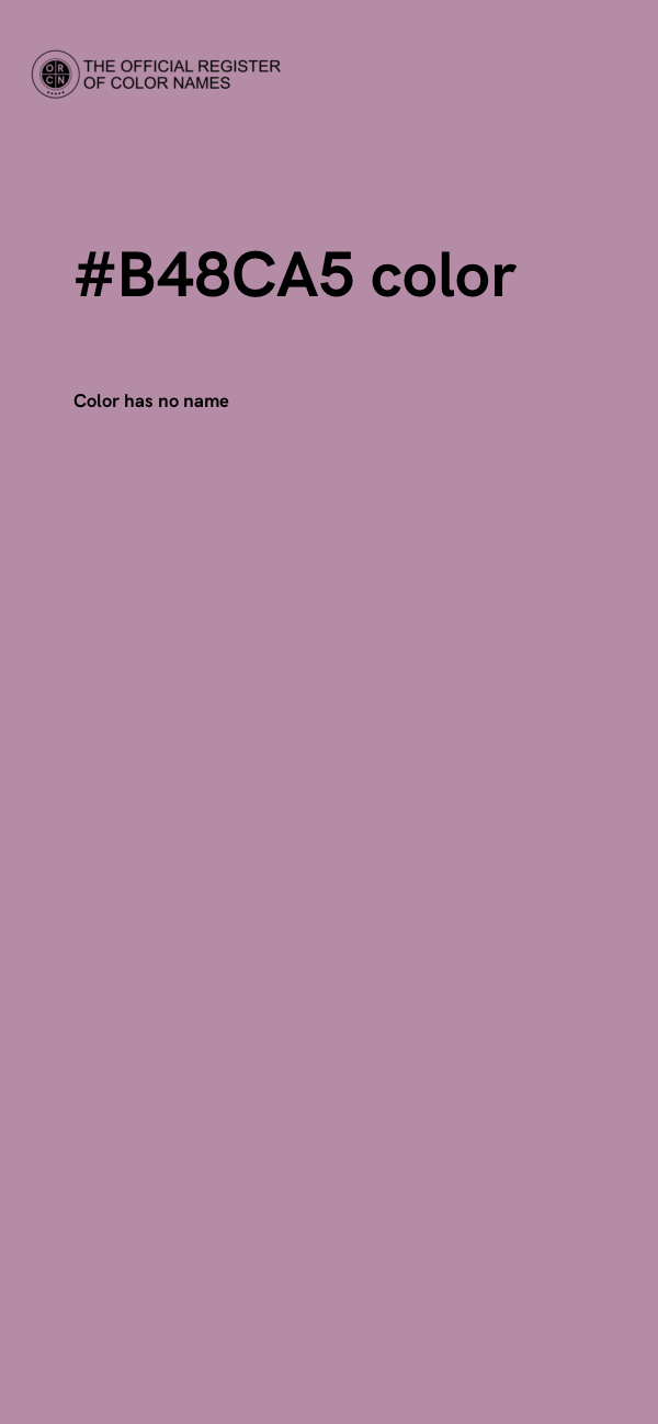 #B48CA5 color image
