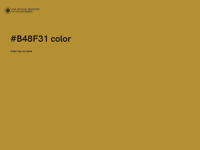 #B48F31 color image