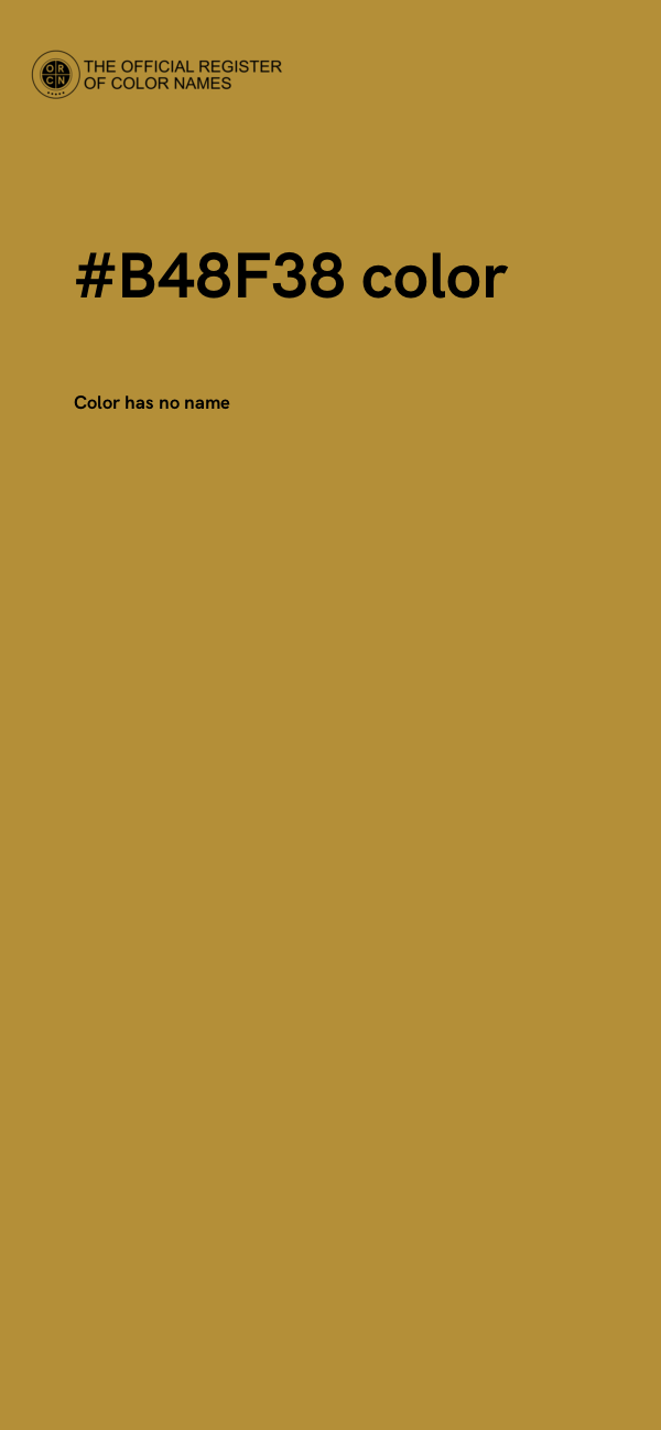 #B48F38 color image