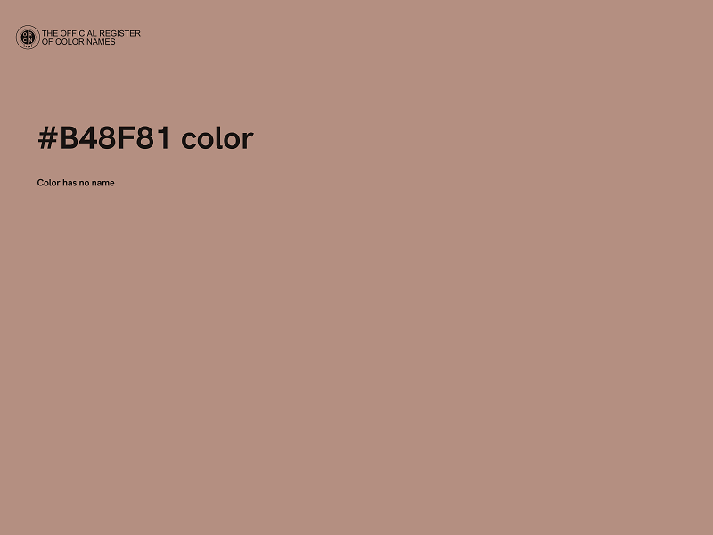 #B48F81 color image