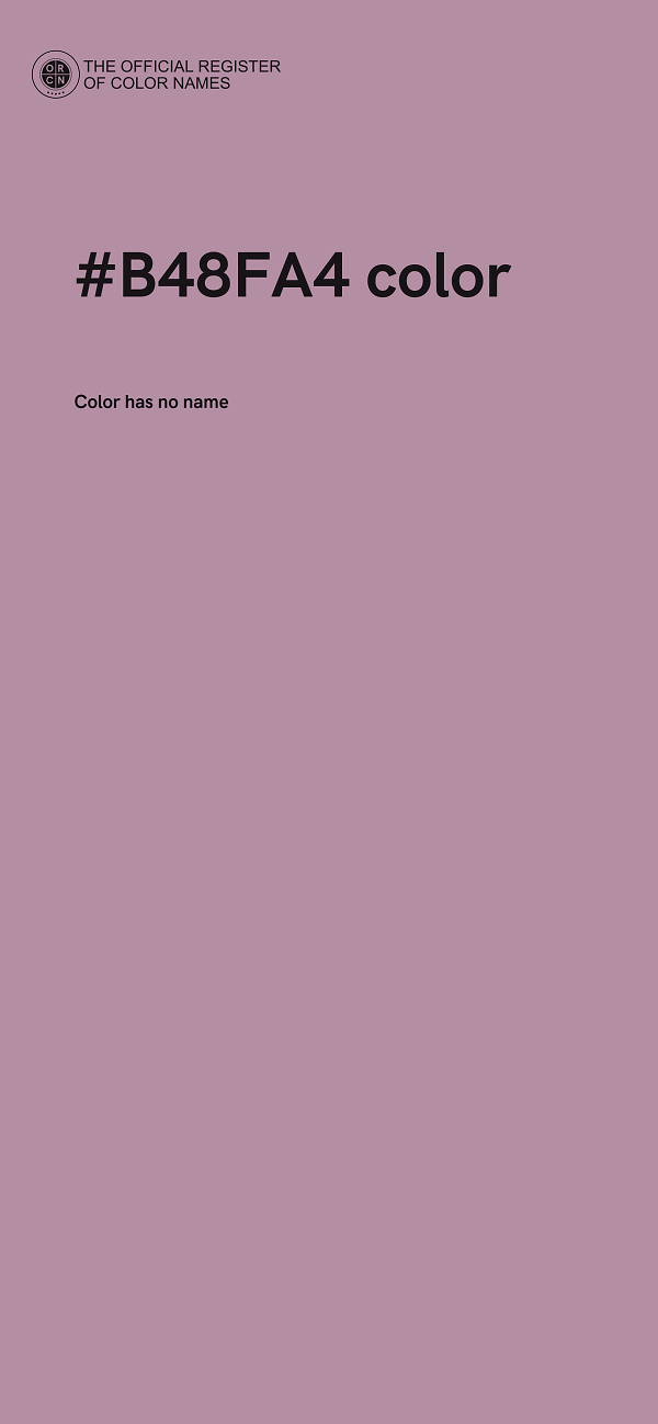 #B48FA4 color image