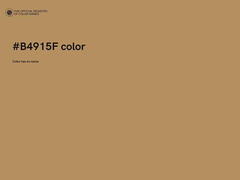 #B4915F color image