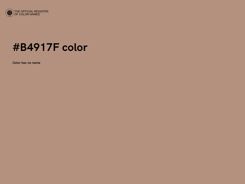#B4917F color image