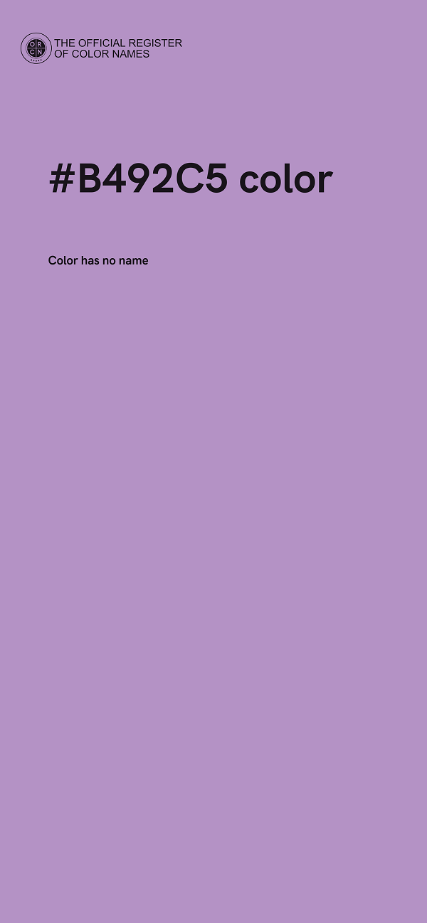 #B492C5 color image