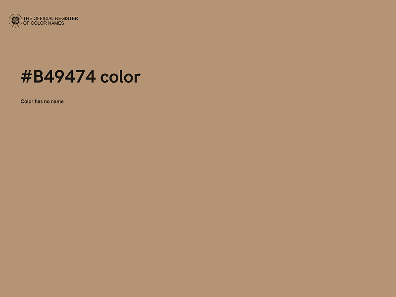 #B49474 color image