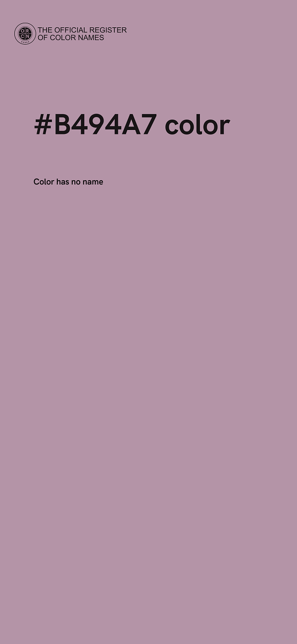 #B494A7 color image