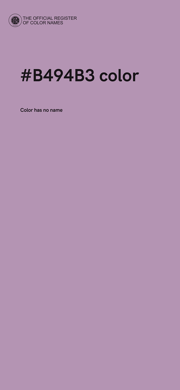 #B494B3 color image