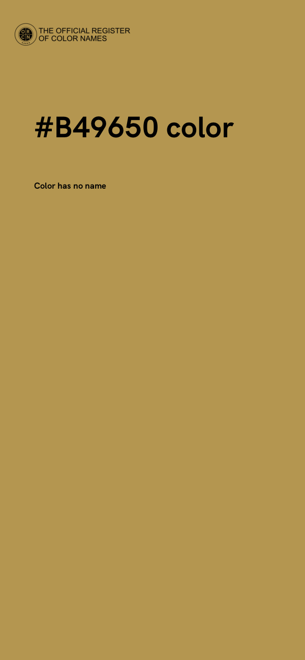 #B49650 color image