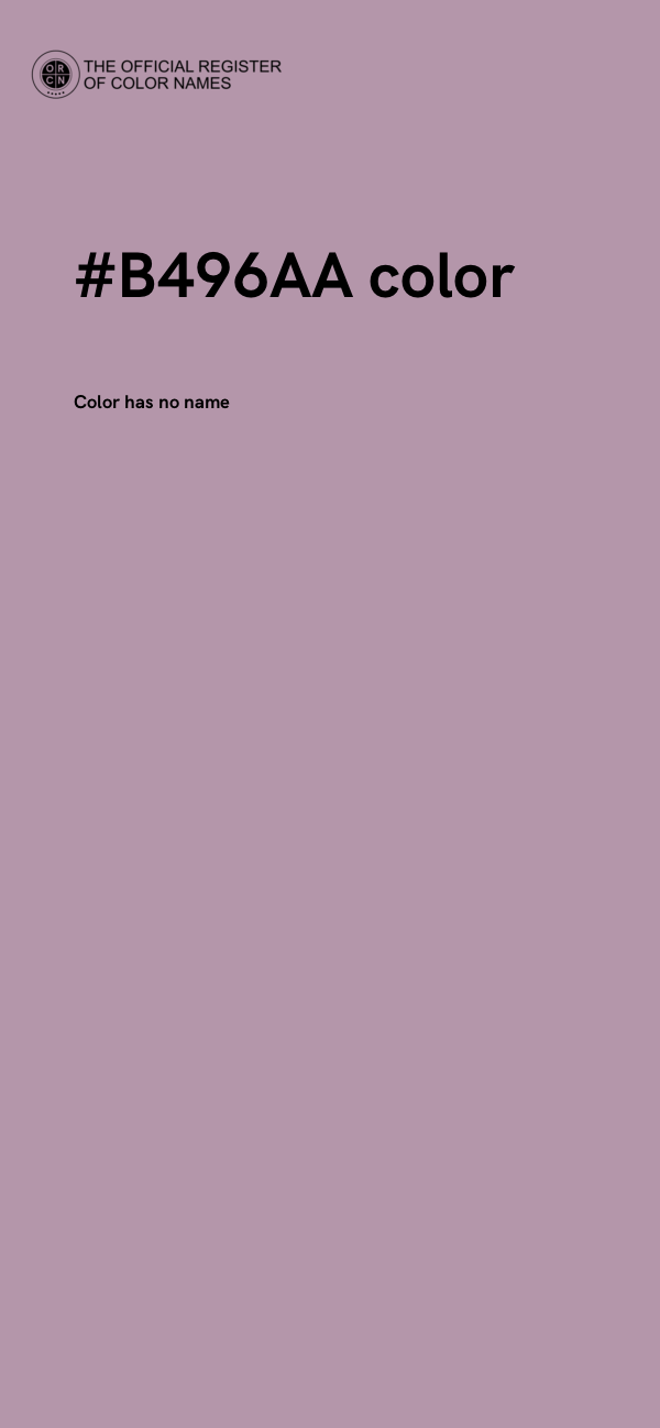 #B496AA color image