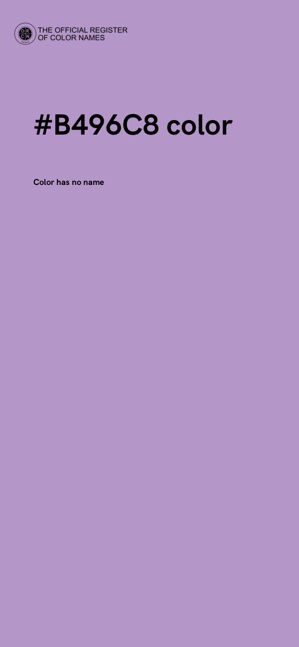 #B496C8 color image