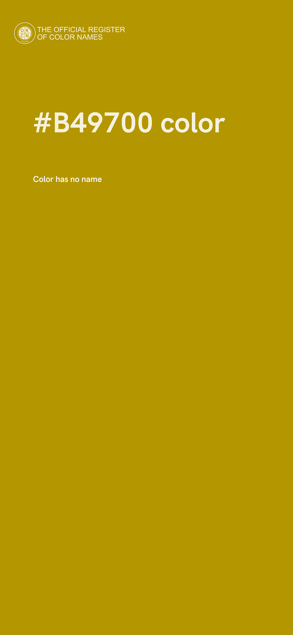 #B49700 color image