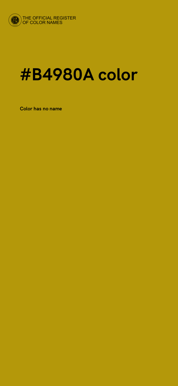 #B4980A color image