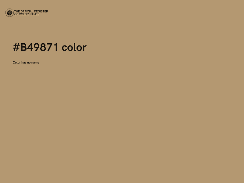 #B49871 color image