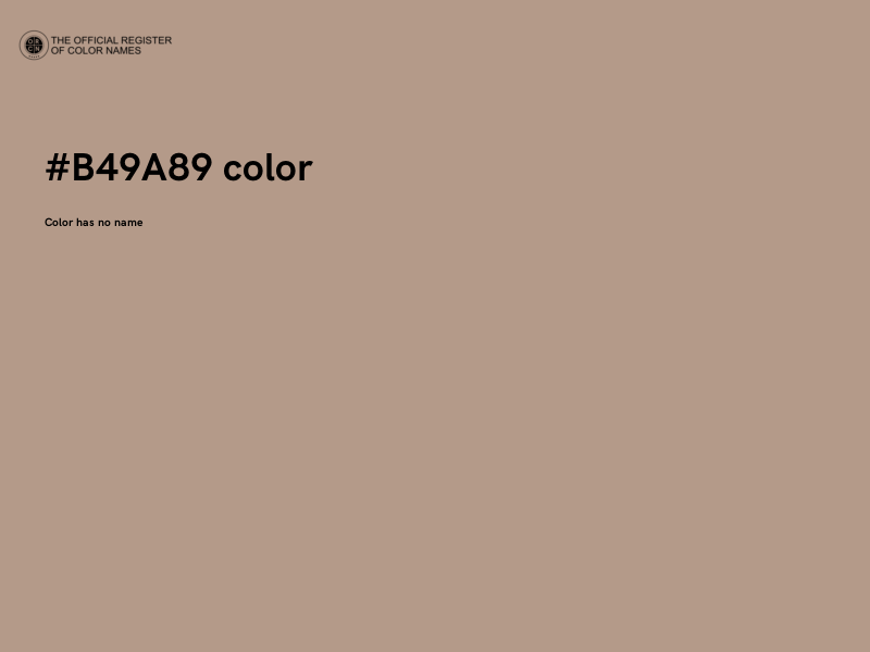 #B49A89 color image