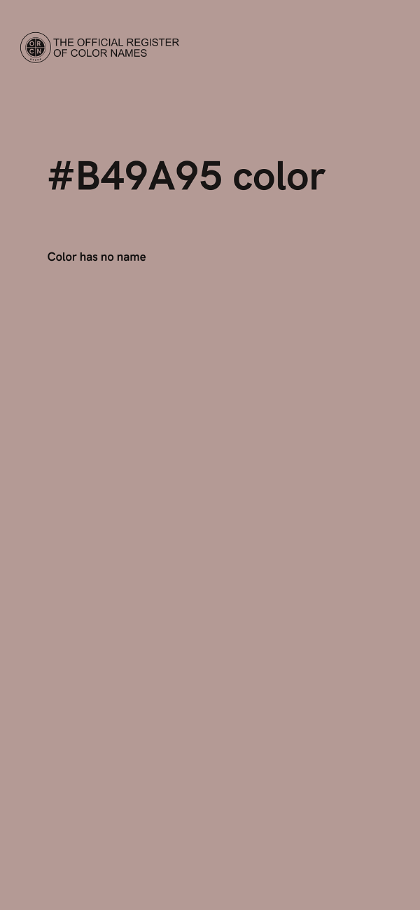 #B49A95 color image