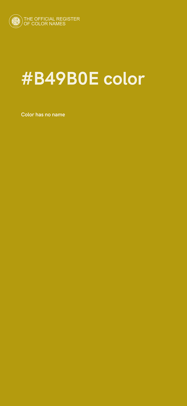 #B49B0E color image