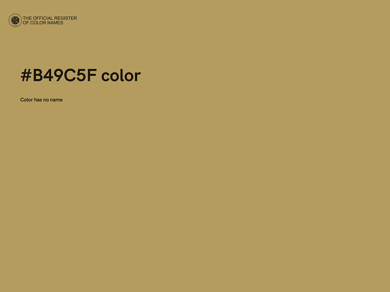 #B49C5F color image
