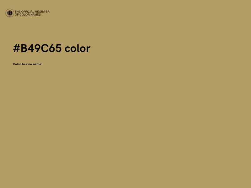 #B49C65 color image