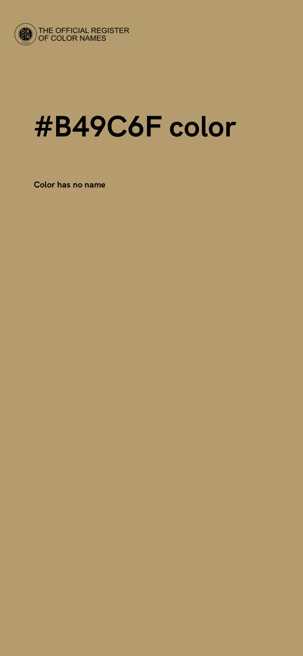 #B49C6F color image