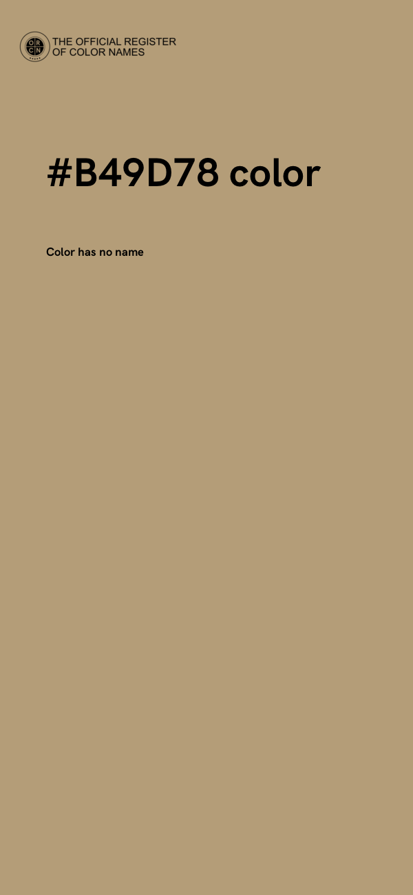 #B49D78 color image
