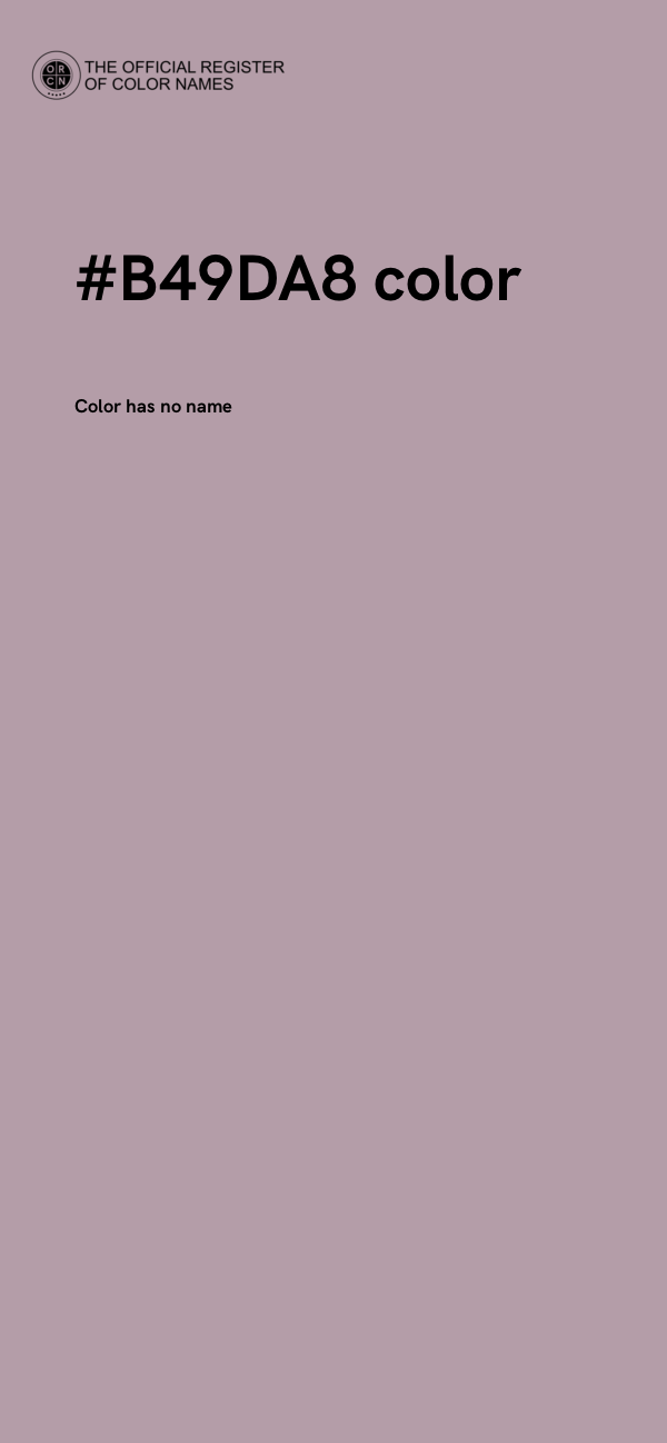 #B49DA8 color image