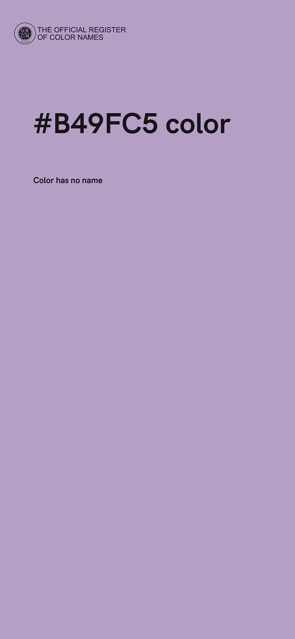 #B49FC5 color image