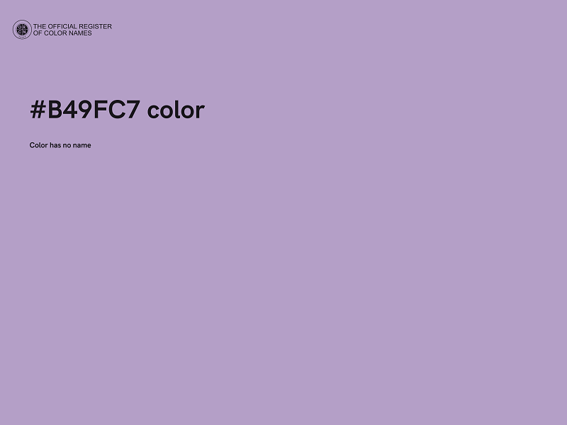 #B49FC7 color image