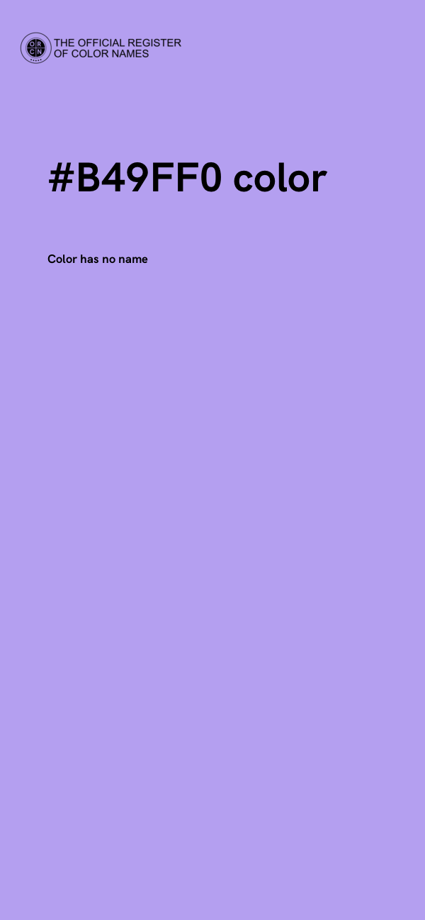 #B49FF0 color image